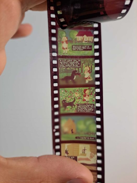 CZERWONY KAPTUREK bajka na rzutnik projektor diaskop PRL