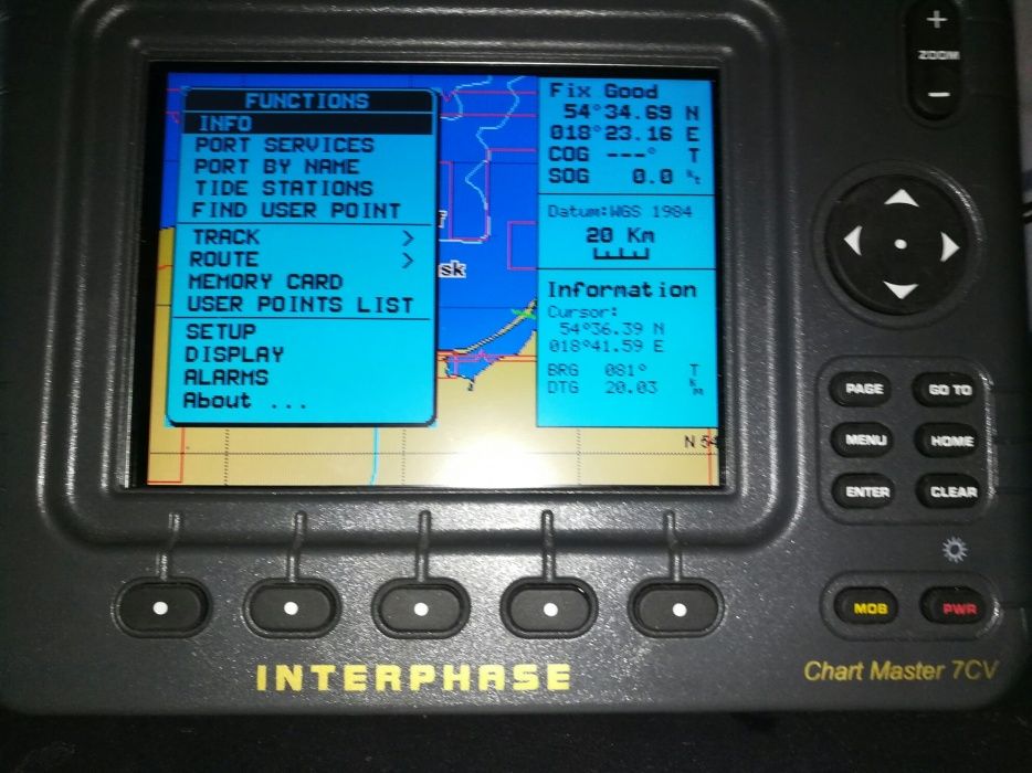 Interphase Chartplotter Master 7cv Gps mapa Bałtyk południowy