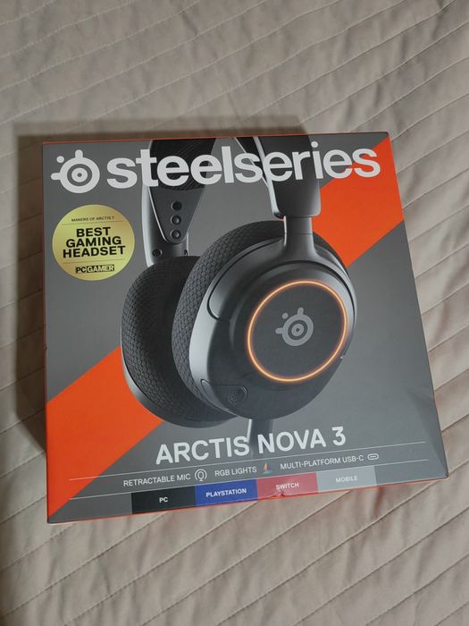 Słuchawki przewodowe czarne gamingowe SteelSeries Arctis Nova 3