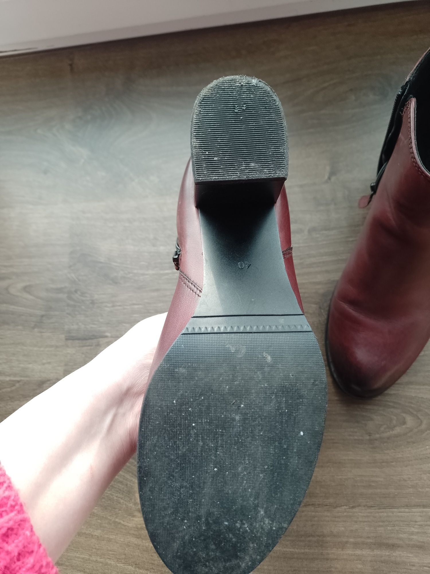 Buty botki na obcasie Lasocki skórzane skóra