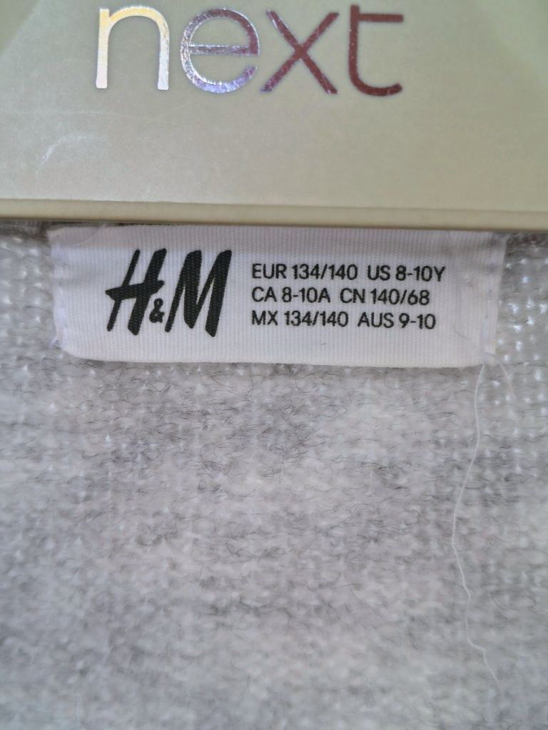 Sweter rozpinany w serek h&m rozmiar 134 140