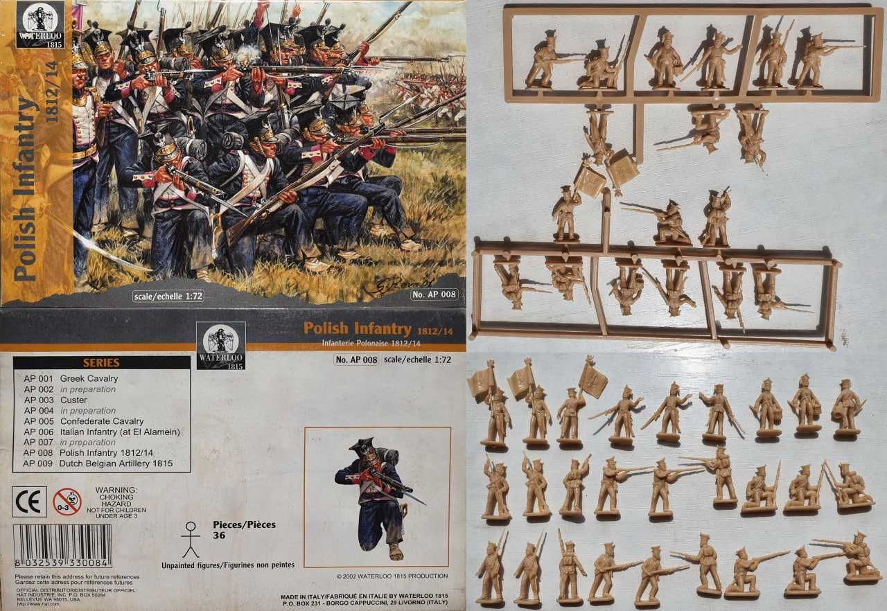 Наборы солдатиков 1/72 Waterloo 1815 с AP005 до AP021