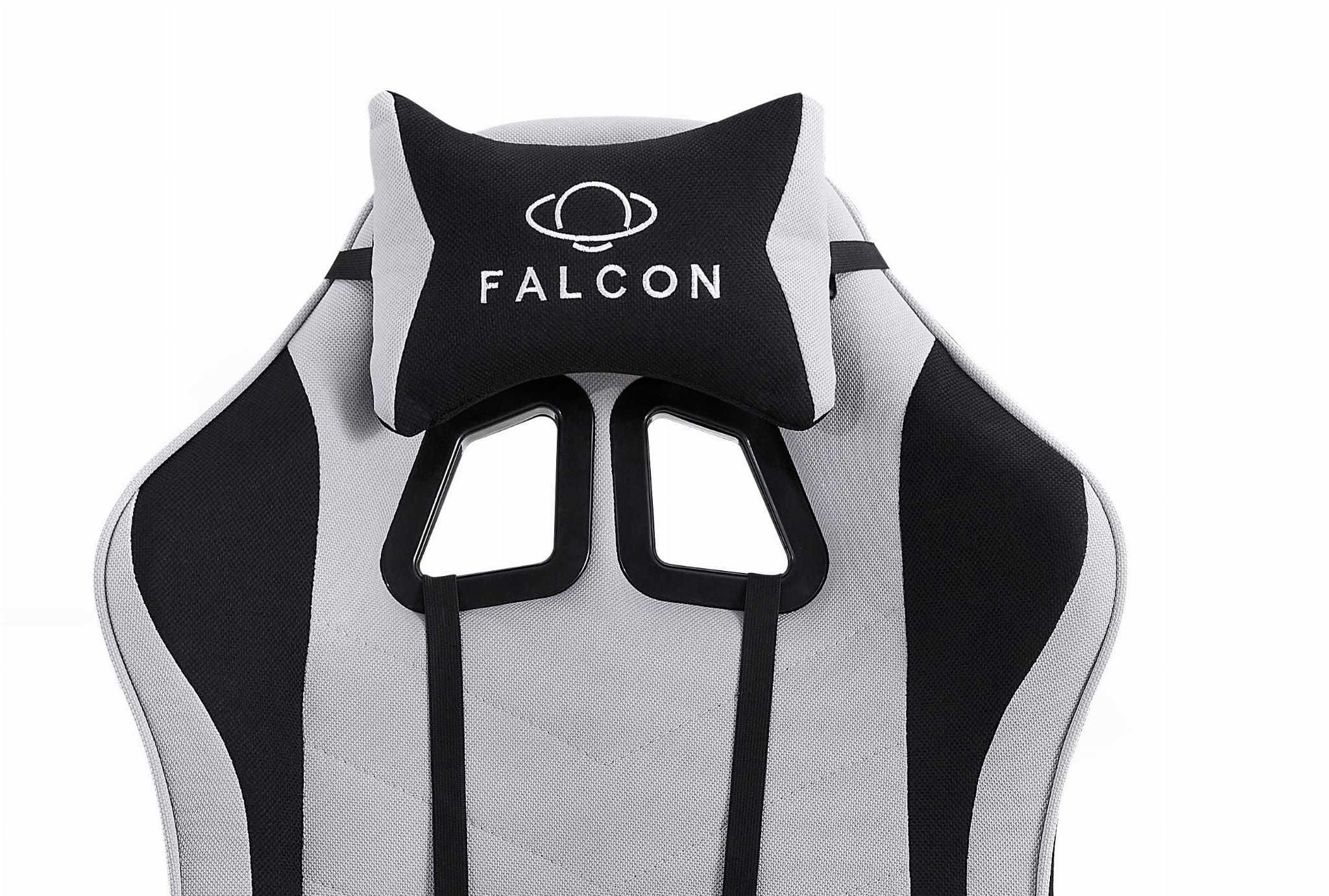 Fotel Gamingowy z tkaniny EXTREME FALCON Light Gray dla gracza