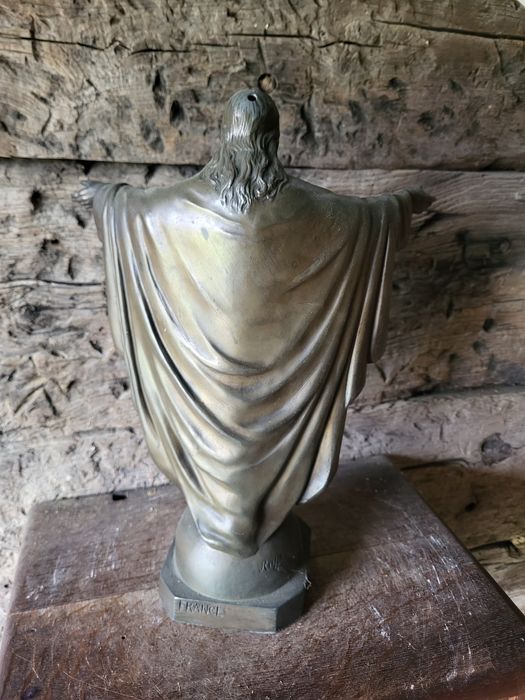 Francuska figurka Cynkal Pan Jezus Zbawiciel