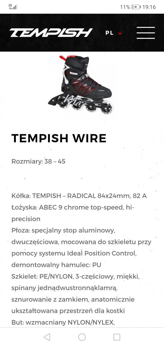 Rolki tempfish wire 1.0