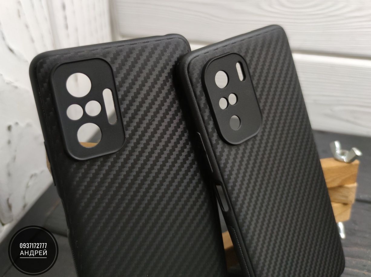 Чехол тонкий Carbon TPU на Xiaomi Redmi Note 10 Pro/ Note 10S/ Poco F3
