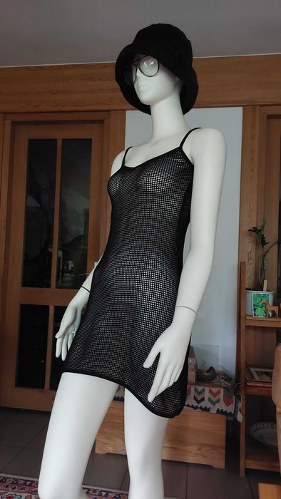 ażurowa sukienka tunika Body Conscious Tank American Apparel XS sieć