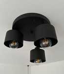 Lampa sufitowa żyrandol metalowa loft led czarna