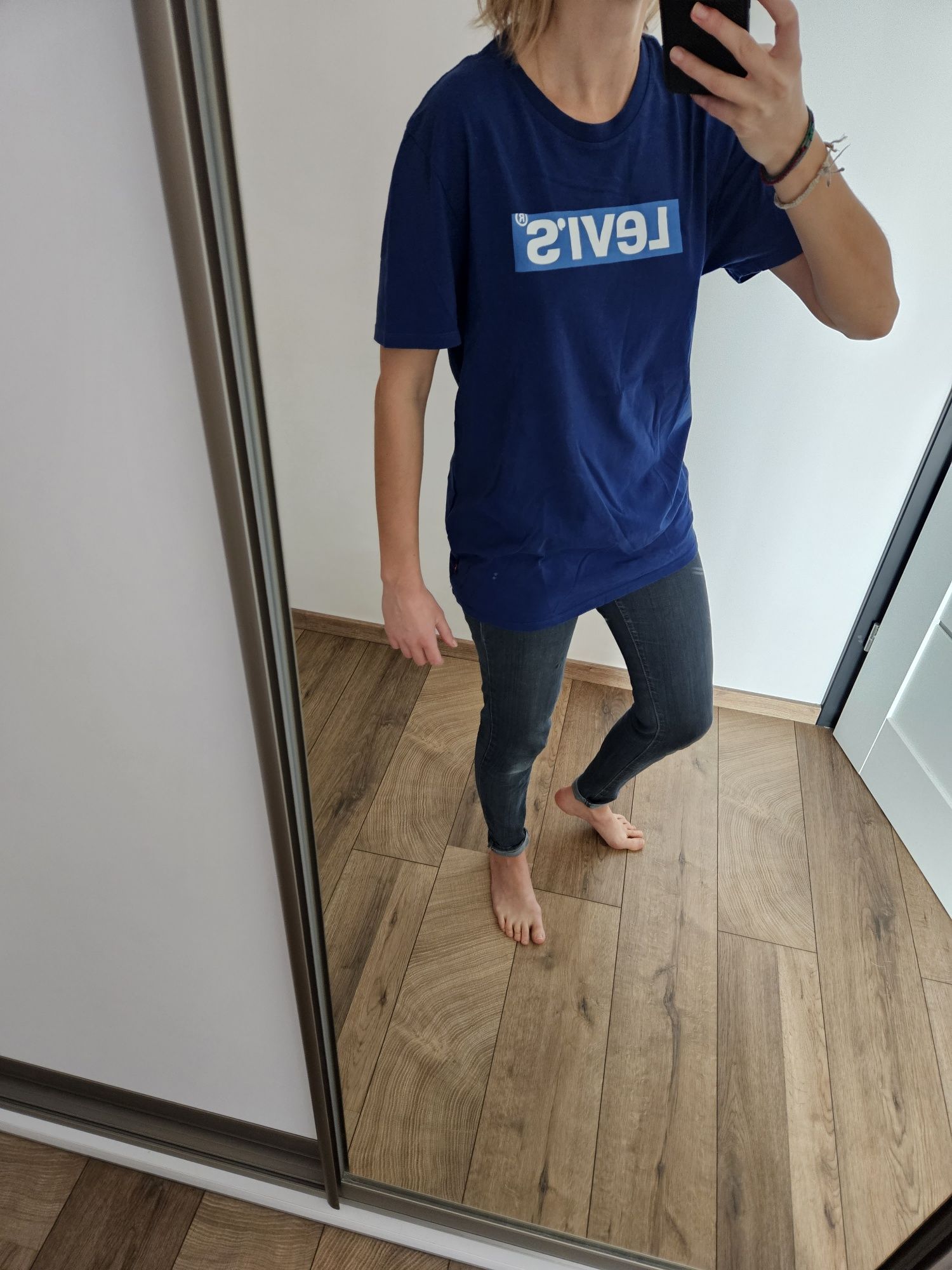 T-shirt koszulka bluzka Levis niebieska M