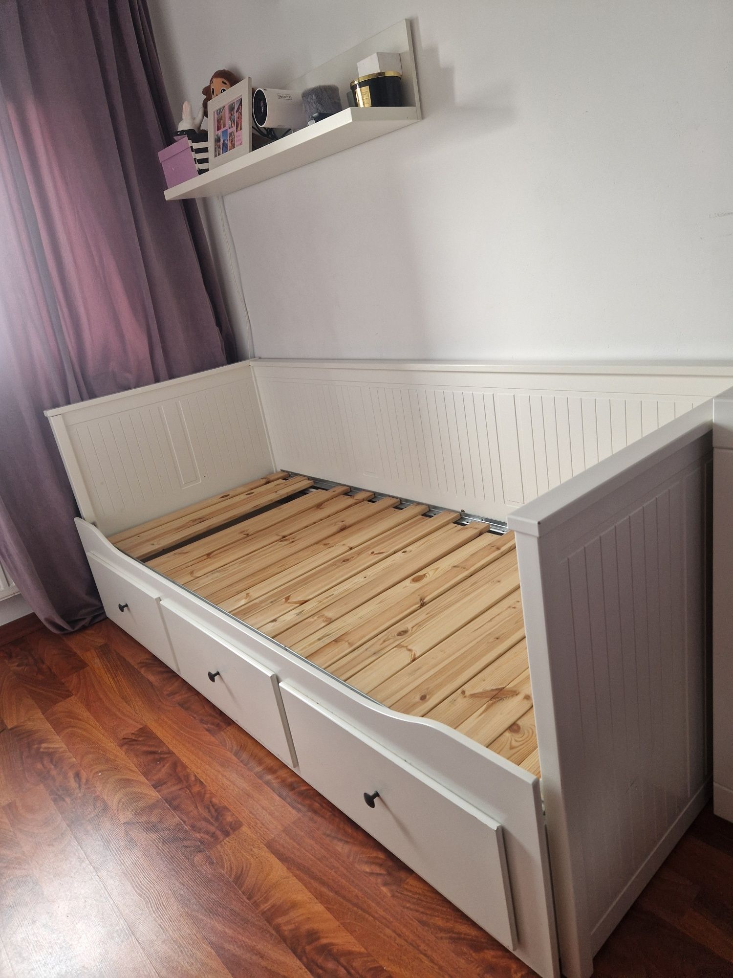 REZERWACJA - Łóżko Hermes Ikea + dwa materace