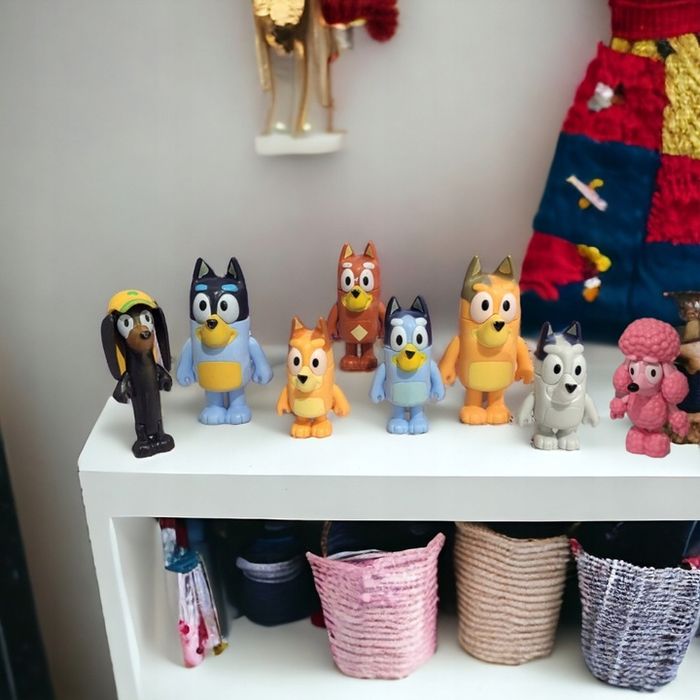 Zestaw Figurek Z Bajki Bluey & Family Rodzina Bing Przjaciele Zabawa 8