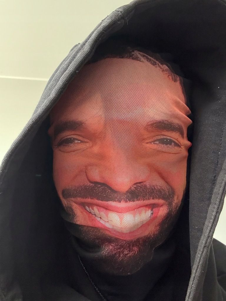 Śmieszna maska Drake Drizzy twarz śmieszny prezent