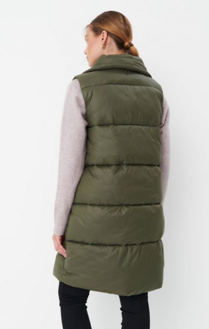 Mohito kamizelka oversize khaki pikowana