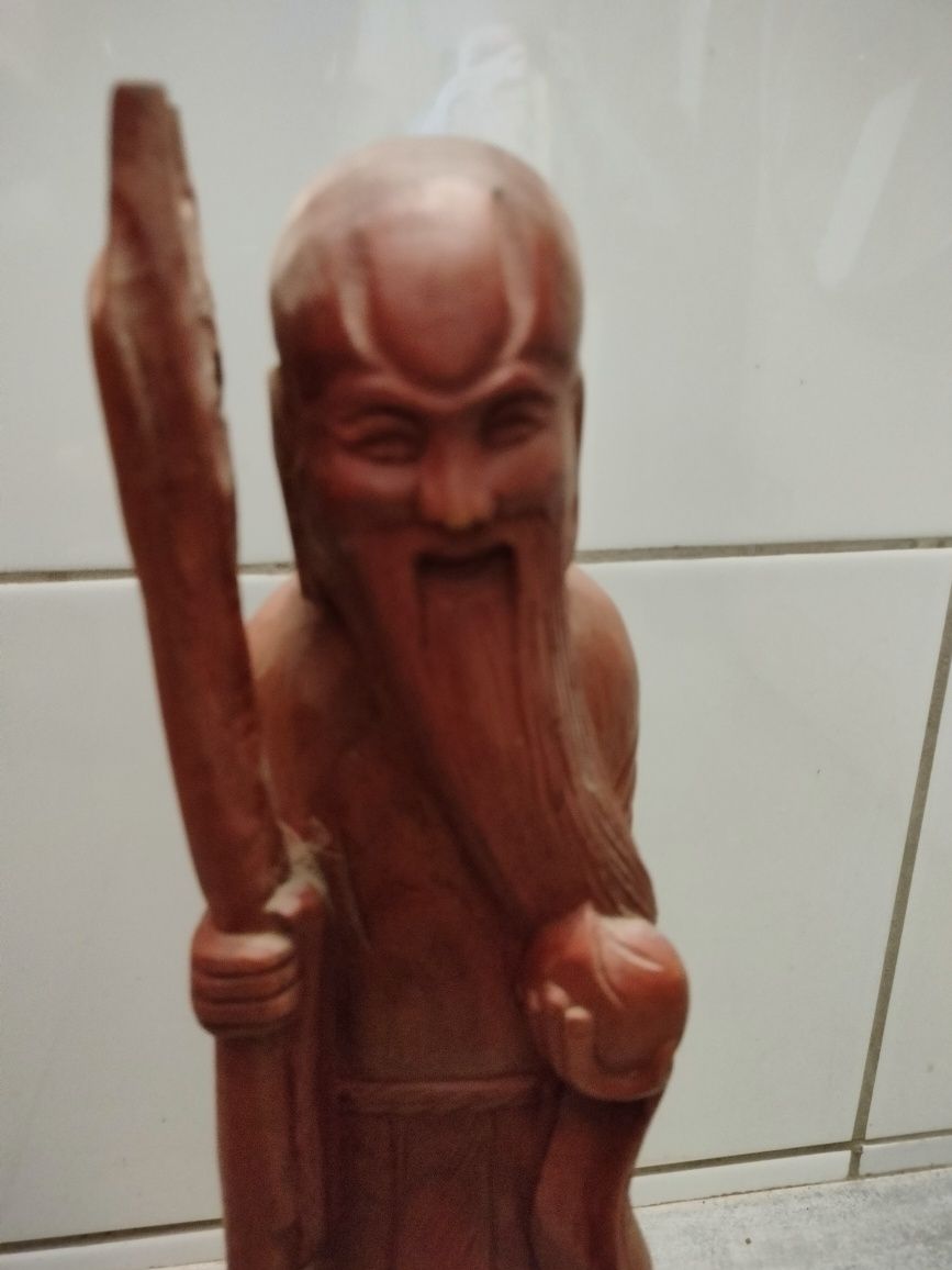 Figura drewniana, mędrzec chiński