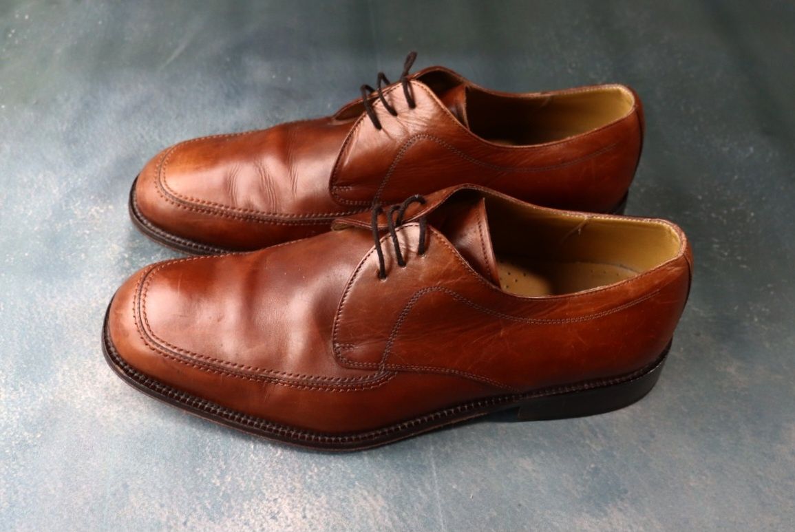 Włoskie eleganckie skórzane buty Marks & Spencer, rozmiar 44,5  – idea