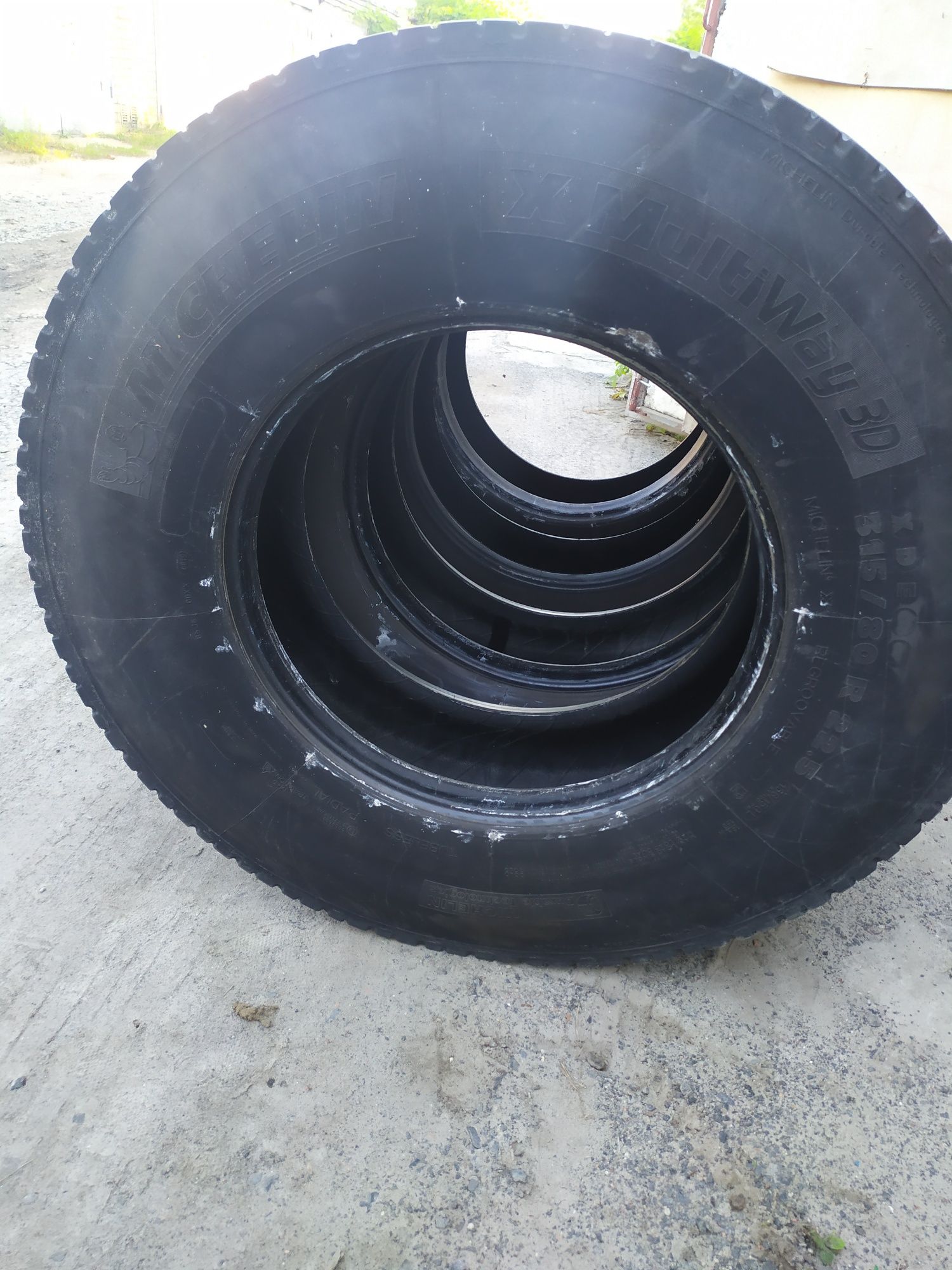 Грузовая резина Michelin multiway 3D 315/80 R22,5 шины тяга комплект 4