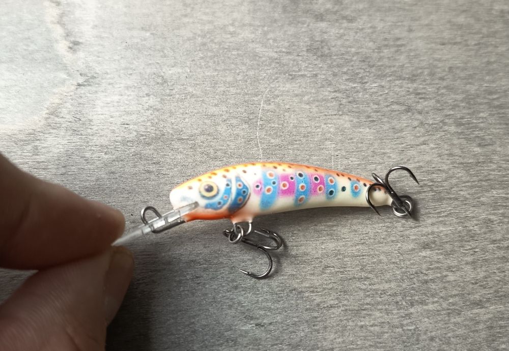 Wobler pstrągowy Dorado 6 cm – używany, skuteczny