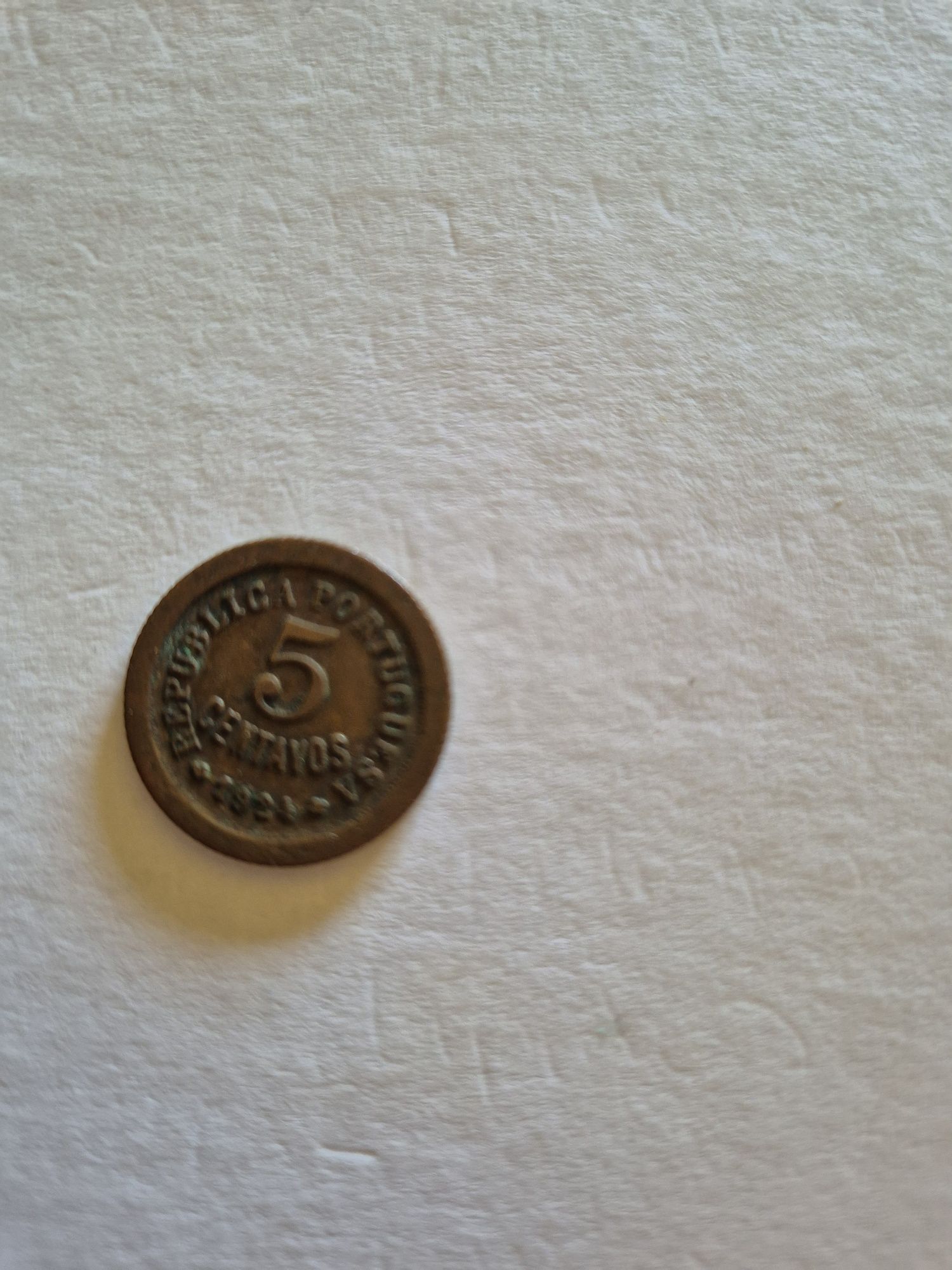 Numismática-moeda de 5 centavos(1924)