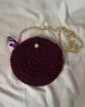 Szydełkowa torebka roundbag, handmade