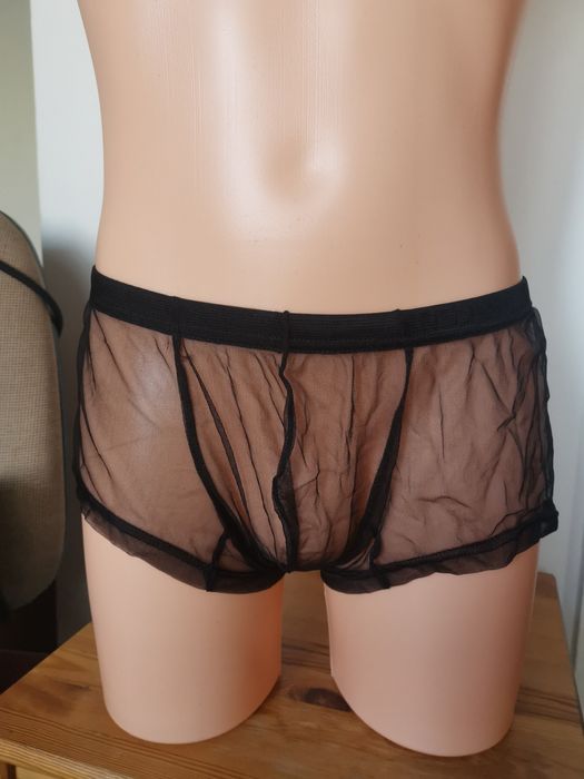 Slipki męskie z siateczki rozmiar M nowe, poliestrowe 5 sztuk