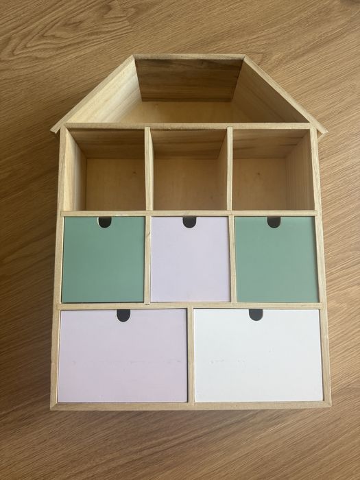 Mini estante de parede casa de bonecas