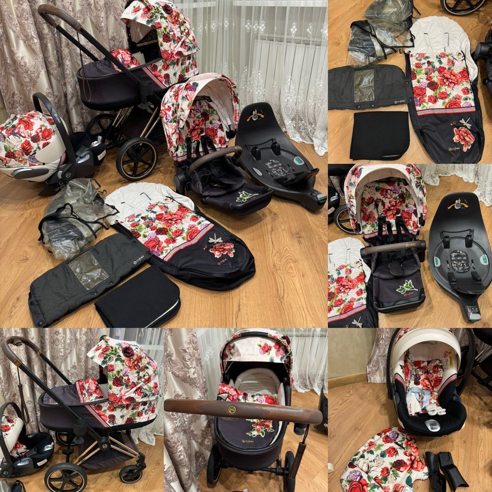 premium коляска Caybex Priam 3 в 1 колекції Spring Blossom light