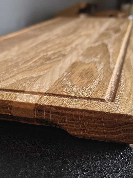 Ręcznie robiona deska do krojenia z drewna dębowego 50×26cm NA PREZENT