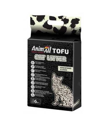 Соевый наполнитель для кошачьего туалета AnimAll CLASSIC Тофу 2,6 кг