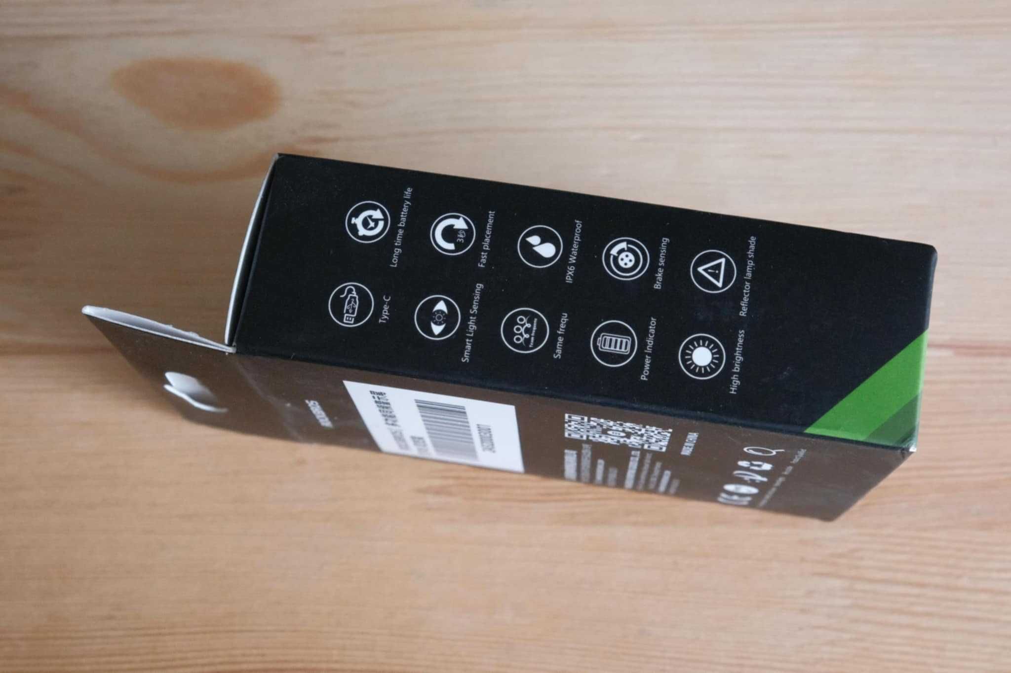 lampka rowerowa tylna Rockbros R5 Smart auto start nowa ładowana USB-C