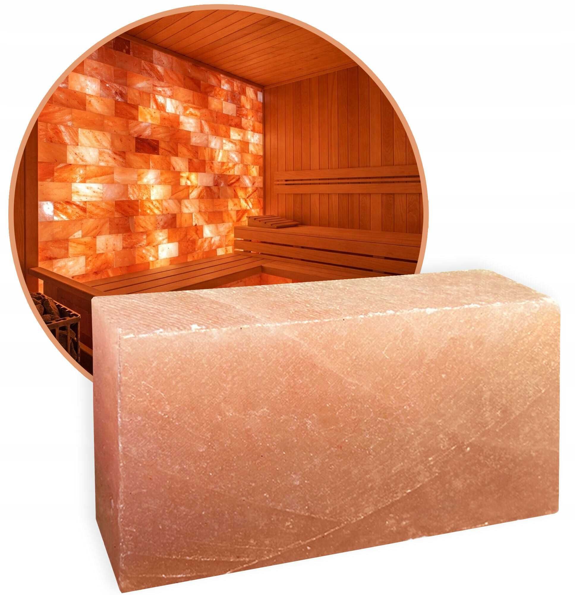 ZESTAW 12 SZTUK CEGŁA SOLNA 20x10x5cm blok do groty solnej sauny