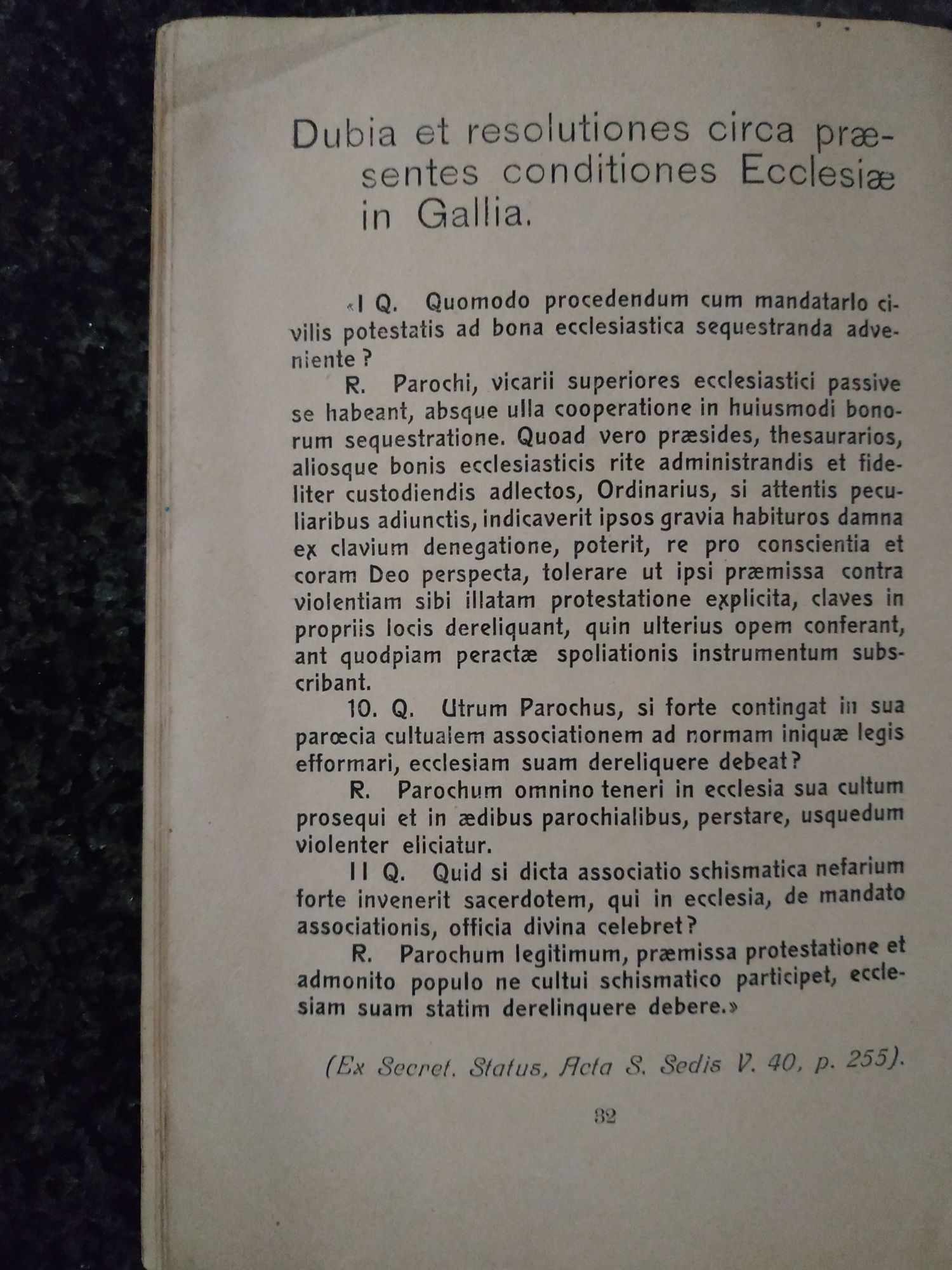 Livro A Lei da Separação- Ao Clero Catholico de 1911