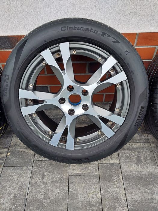 Felgi 17 PLW 5x112 et45 opony letnie Pirelli 225 50 r17 ładny stan