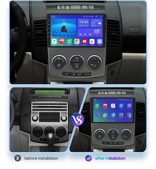 Radio 2din Android 12 Mazda 5 05-10r  wifi bluetooth