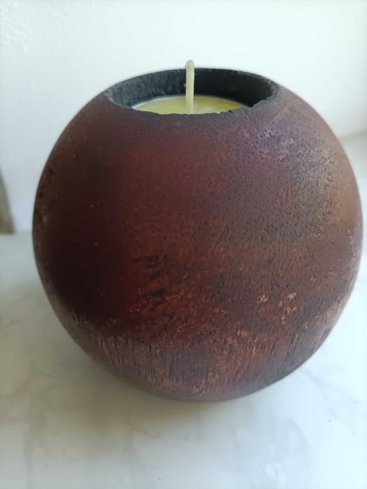 Подсвечник в виде ветки и подсвечник из кактуса"Лодка"