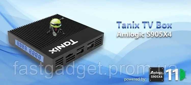 ⫸SmartTV TANIX X4 4/32 S905x4 СмартТВ Приставка box Android 11