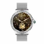 NOWY zegarek smartwatch z cyrkoniami srebrny