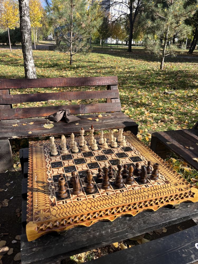 Шахматы нарды ручной работы