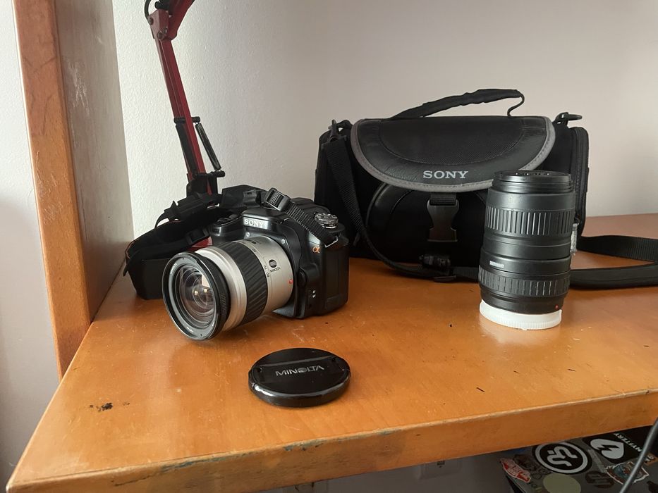 Sony alpha 100 com objetivas minolta e sigma