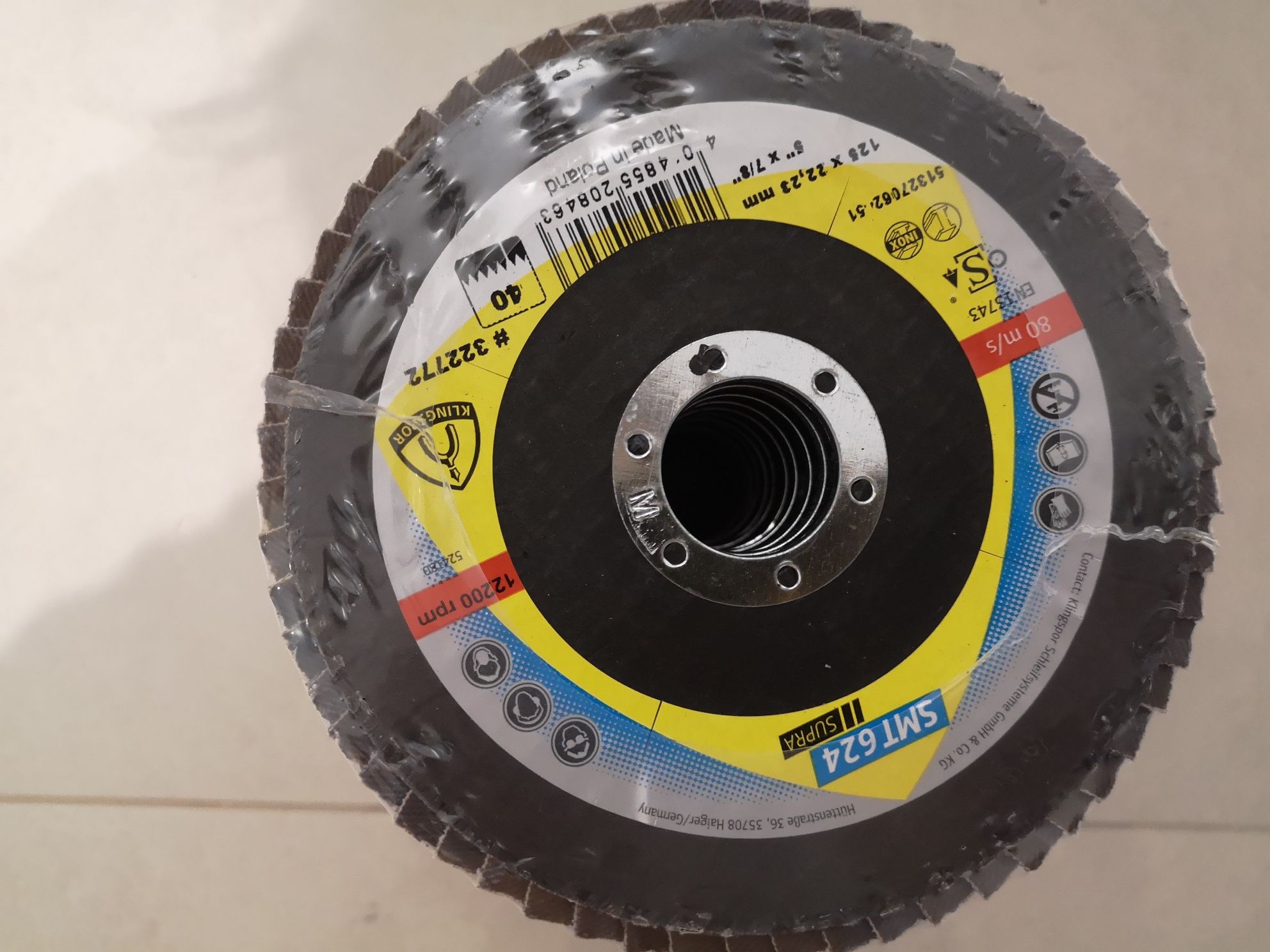 Tarcze, nowe 10szt, Klingspor SMT 624 SUPRA, 125x22,23 mm gr. 60 i 40