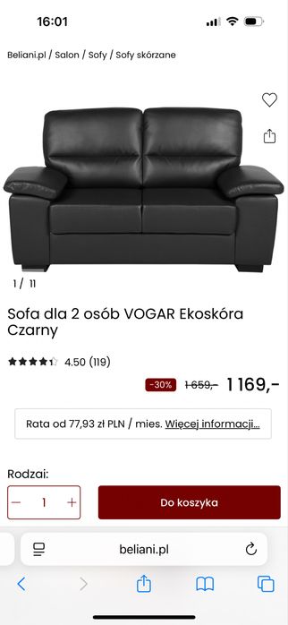 Sofa dla 2 osob stan idealny