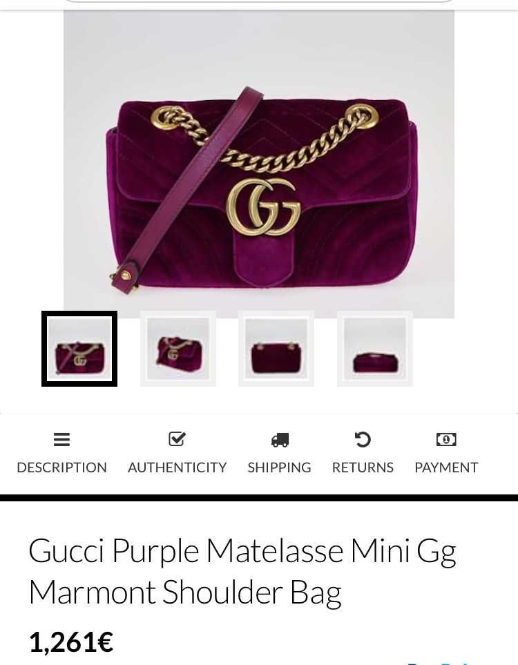 Gucci GG Marmont Matelasse велюровая сумка с цепным ремнем