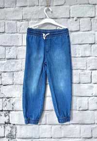 104 * H&M * joggery jeansy spodnie jogger z gumką dżinsy niebieskie