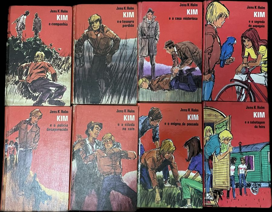 Livros juvenis aventuras policiais colecção Kim de Jens K. Holm bons