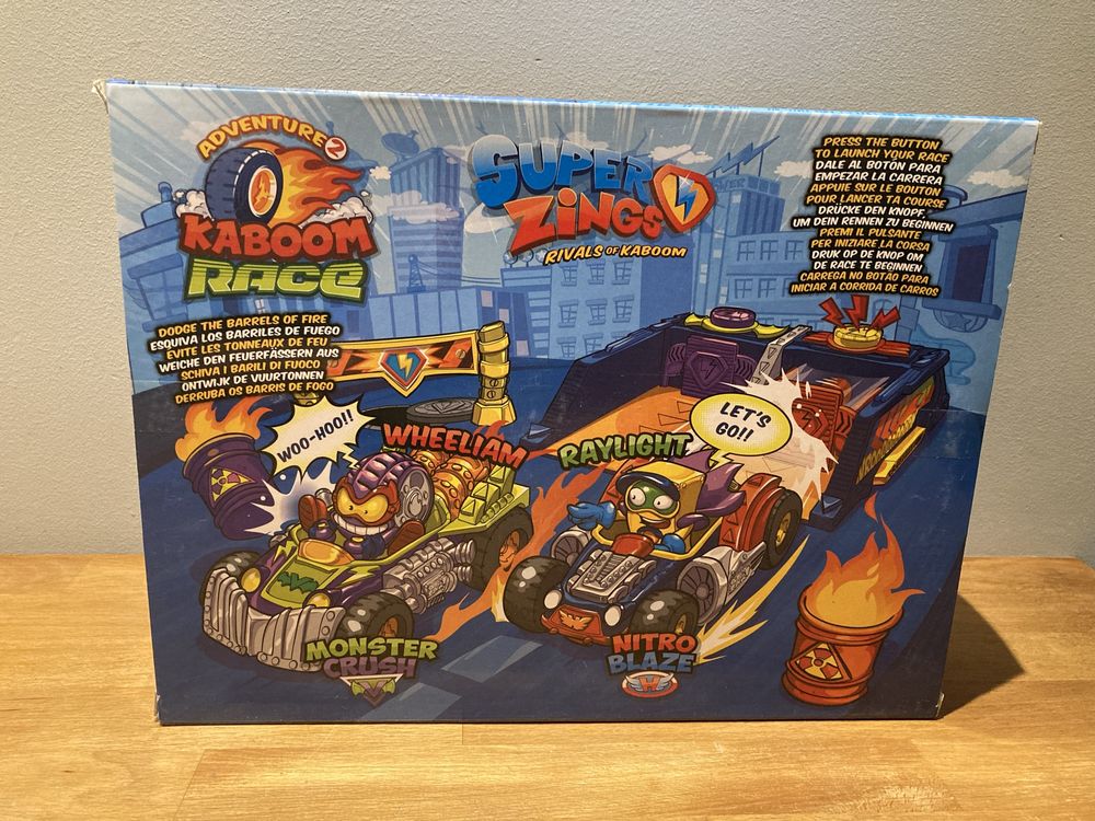 SUPER ZINGS Kaboom Race - jak nowe!