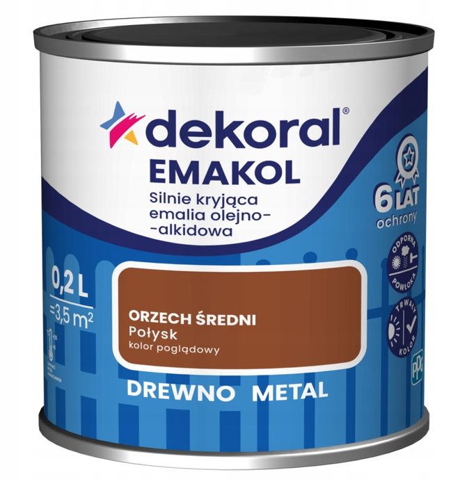 Dekoral Emakol Strong Orzech Średni 0,2l Farba