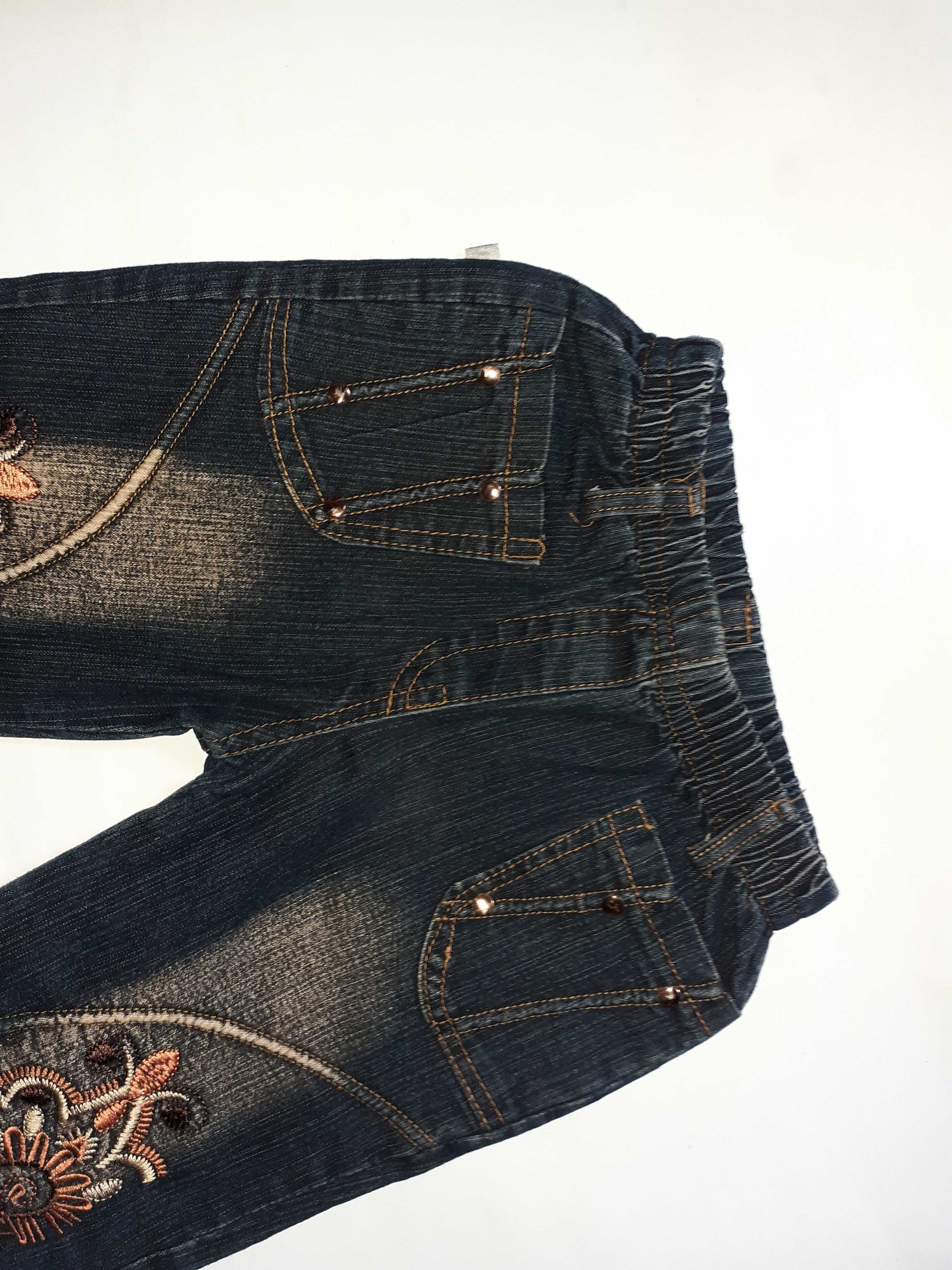 Spodnie dziewczęce - jeans - r. 80-86