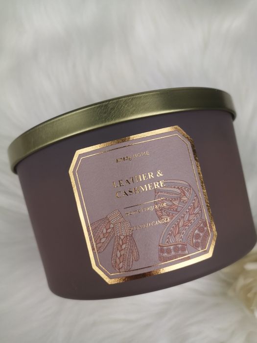 Duża świeca zapachowa Leather & Cashmere świeczka Skórach i Kaszmir