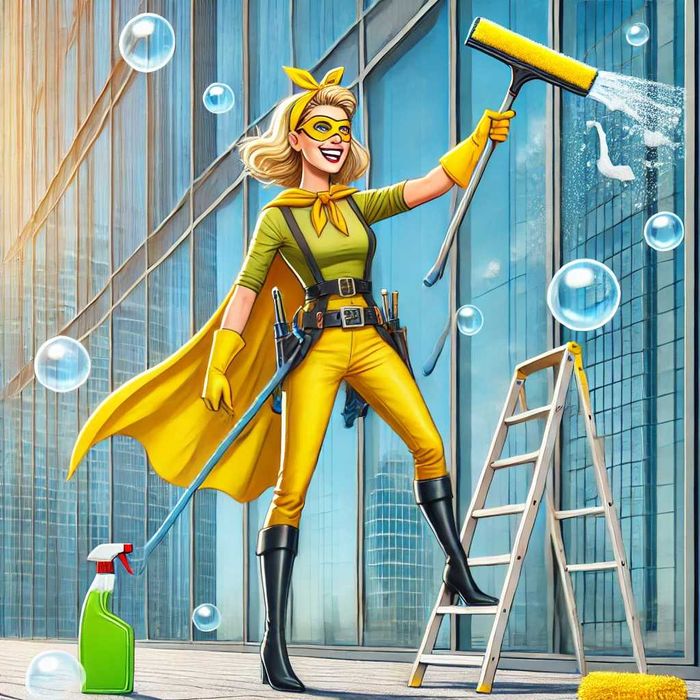 Mycie okien, sprzątanie