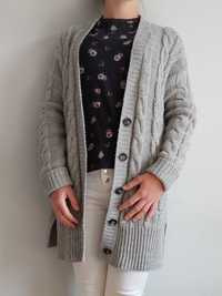 Sweter / kardigan szary rozm. S