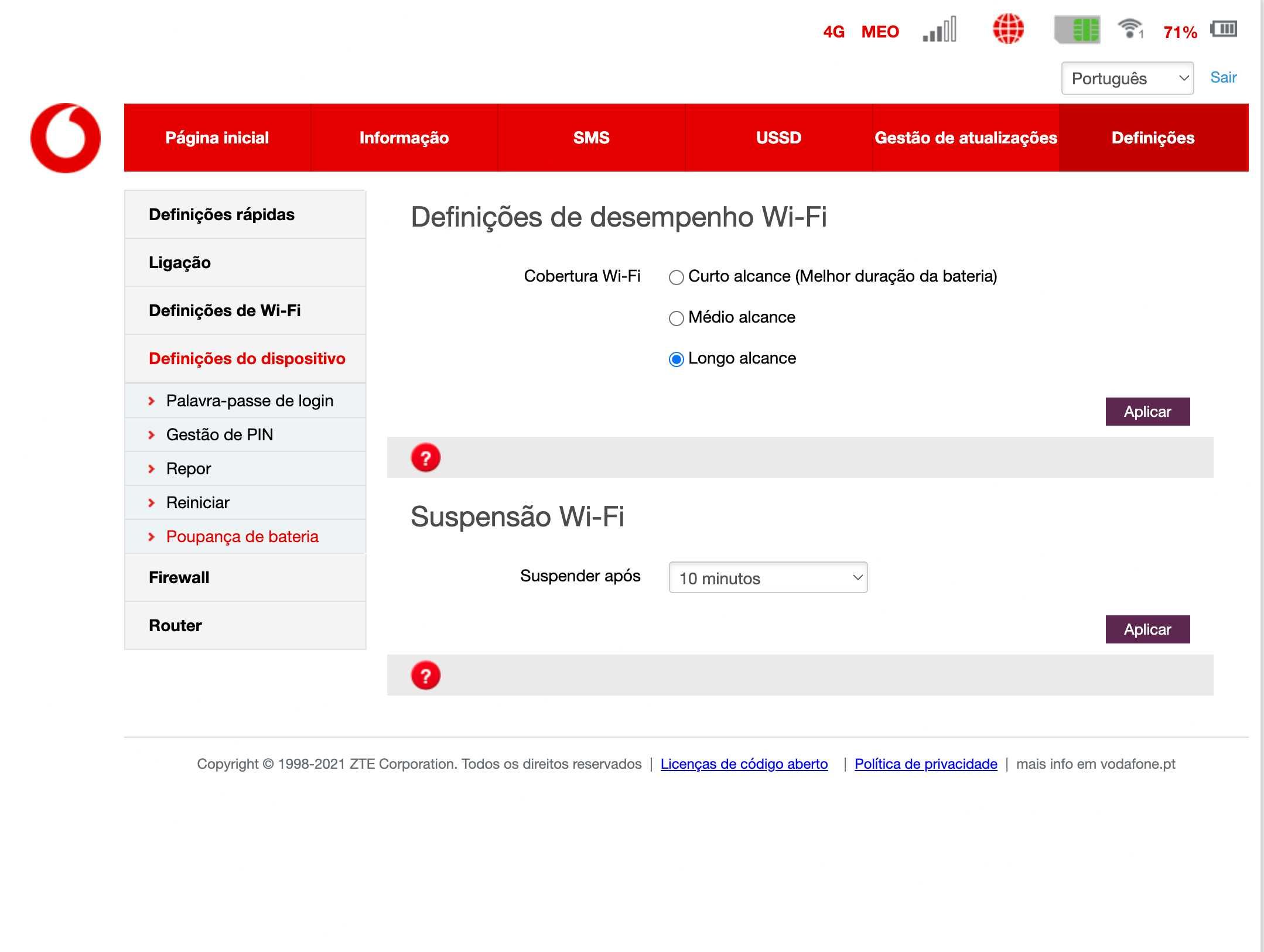 Hotspot 4G Desbloqueado (Vodafone, Meo, Nos, Uzo)